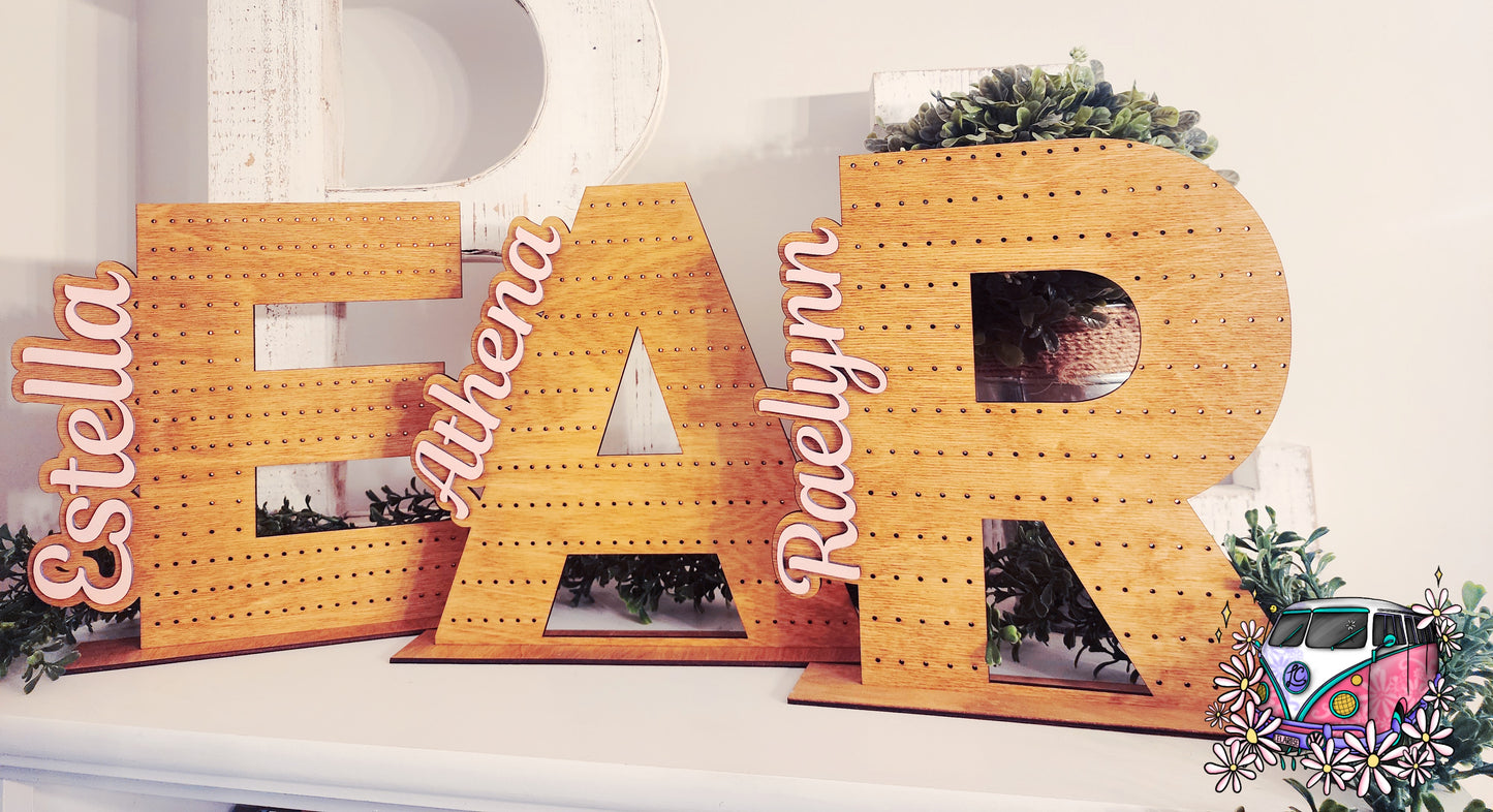 Inital Earring Holder