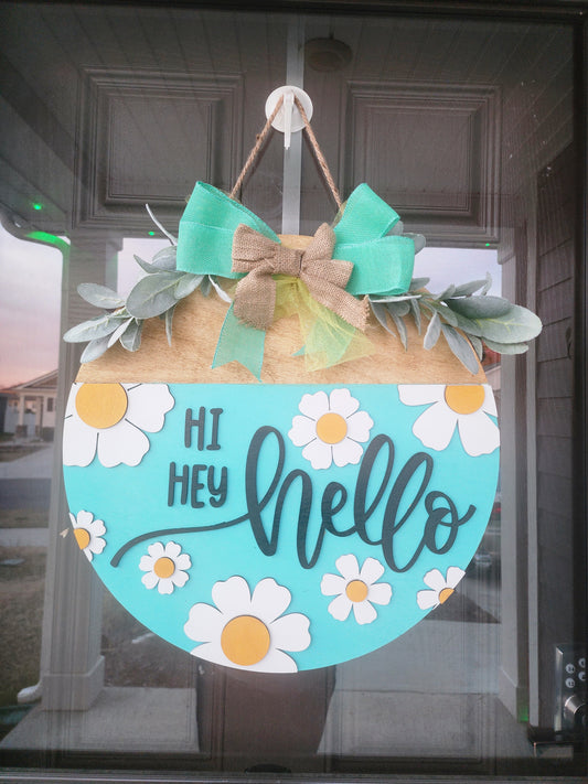 Hi Hey Hello Door Hanger