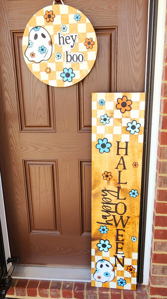 Retro Ghost Door Hanger and Leaner