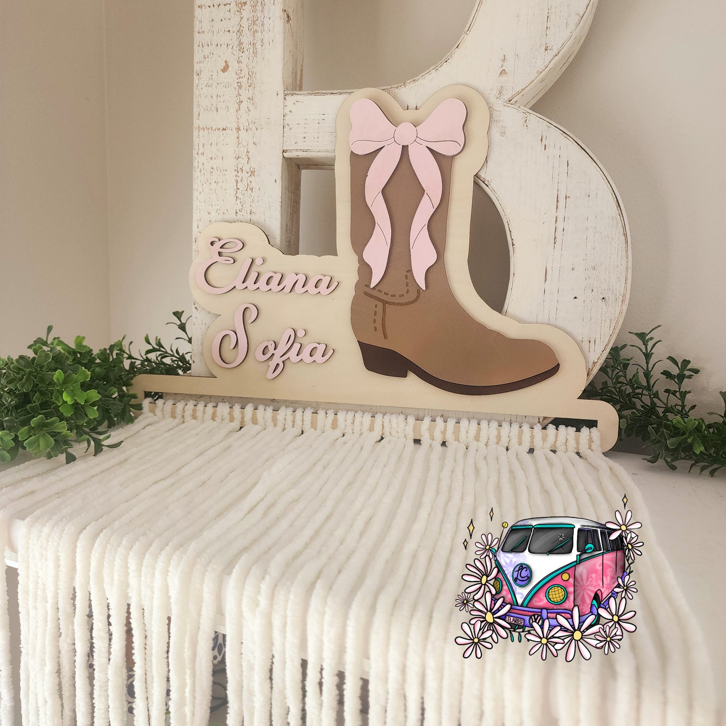 Boot with Bow Bow Holder