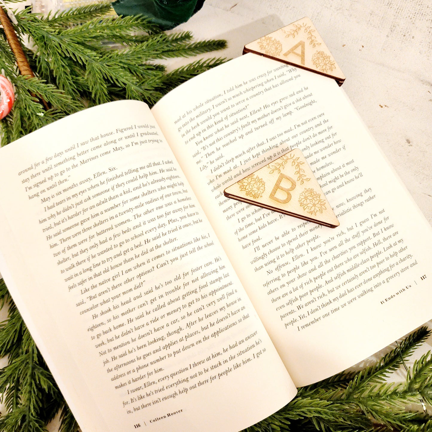 Personalized Wooden Corner Bookmark