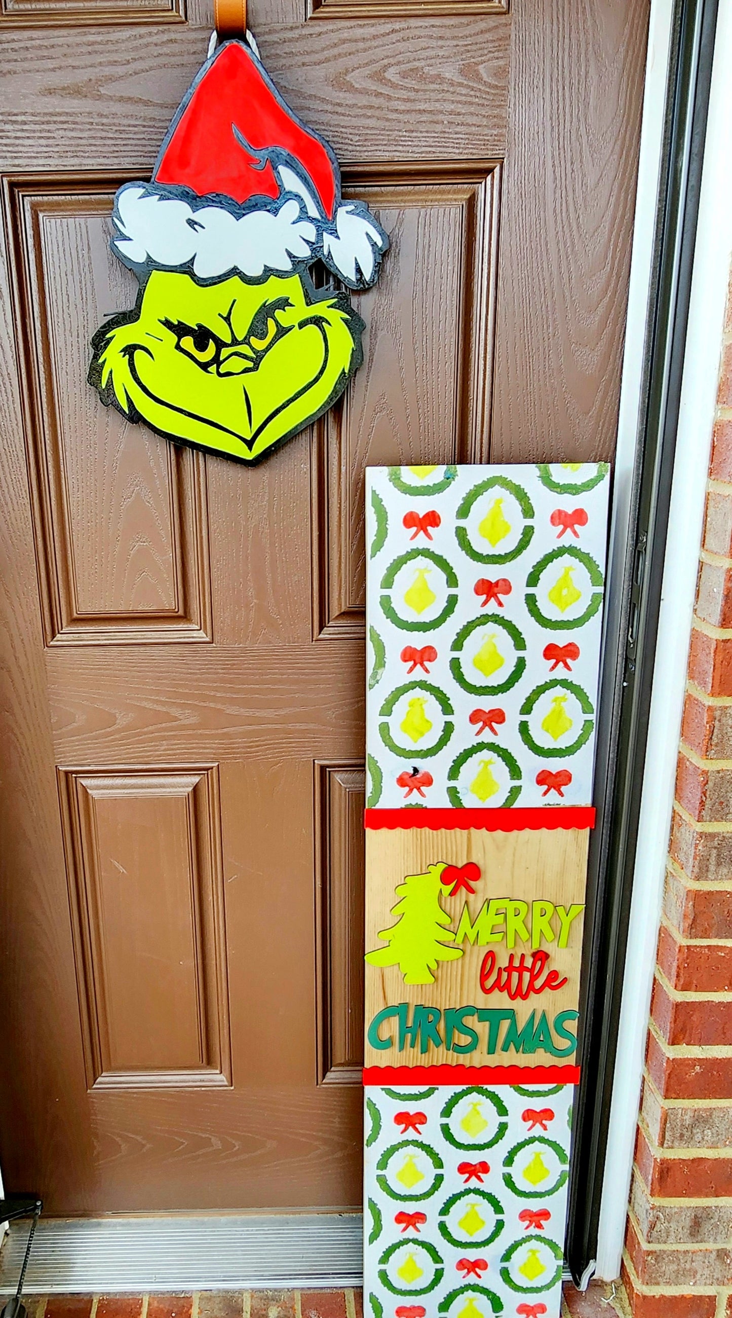 Merry little Christmas grinch Porch Set
