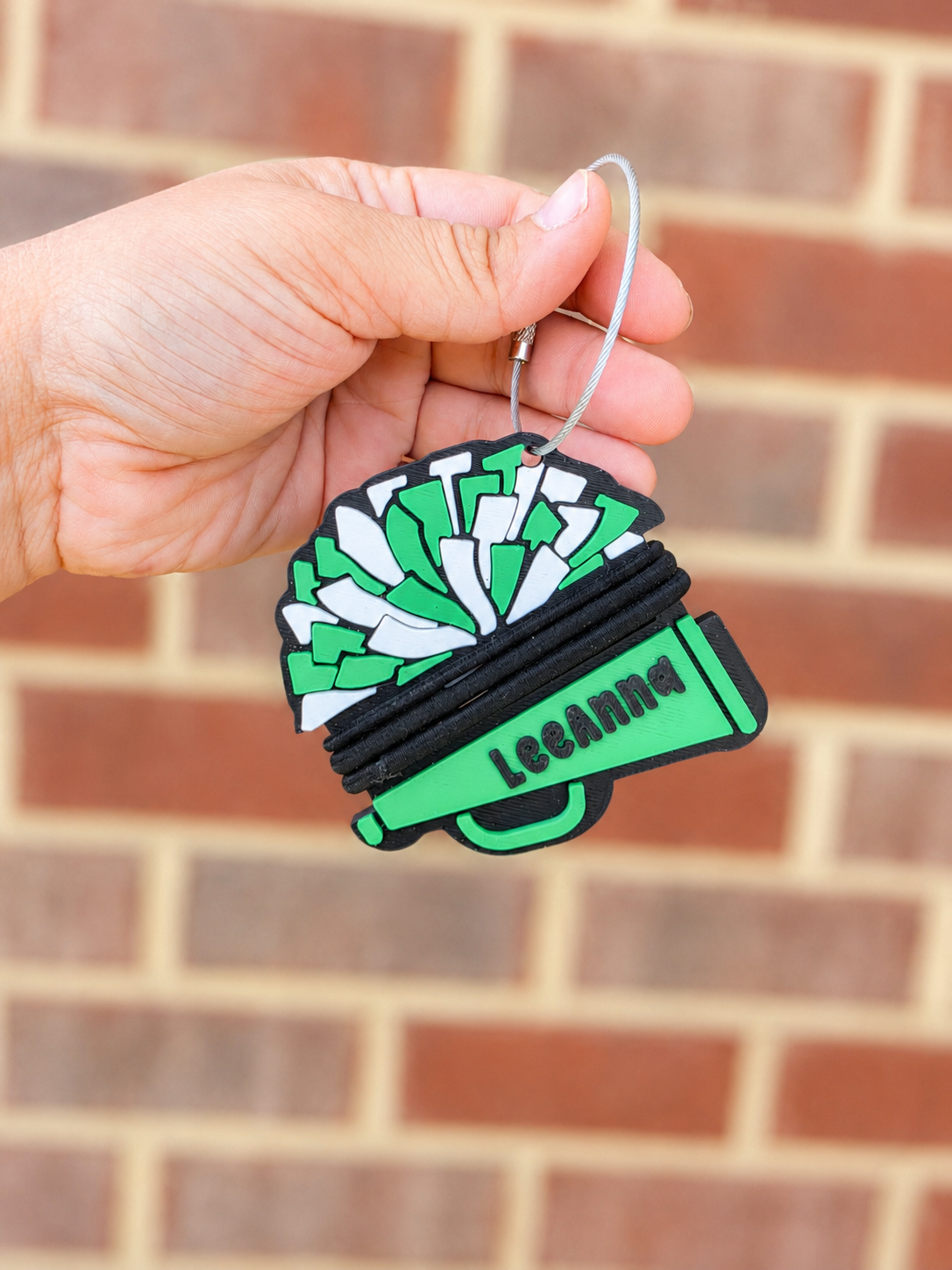 Hair tie Name Tag Keychain