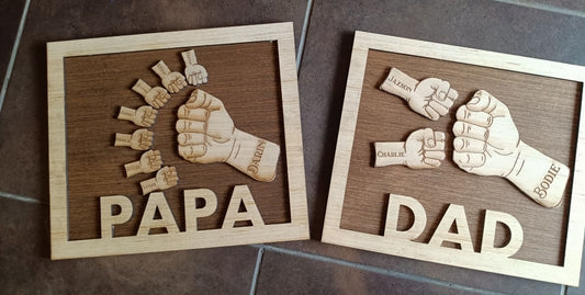 Fist Bump Father's Day Sign