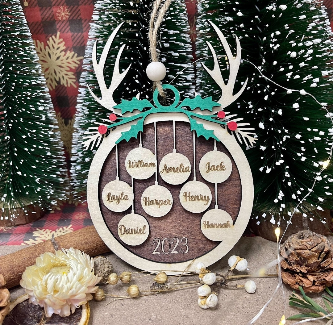 Reindeer Family Ornaments