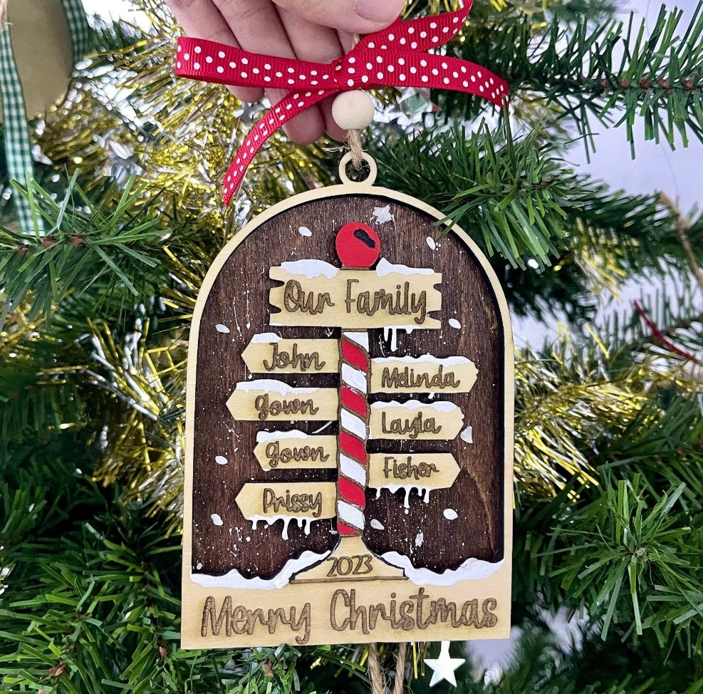 North pole Family Ornaments