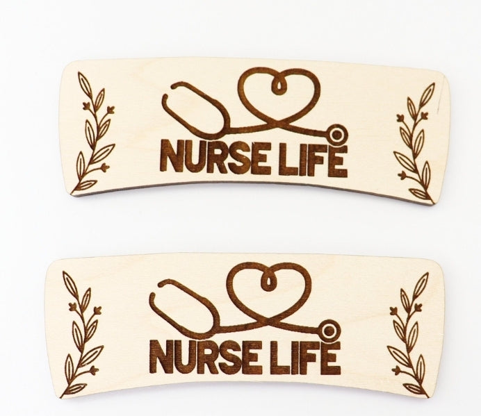 Nurse Life Claw Clips