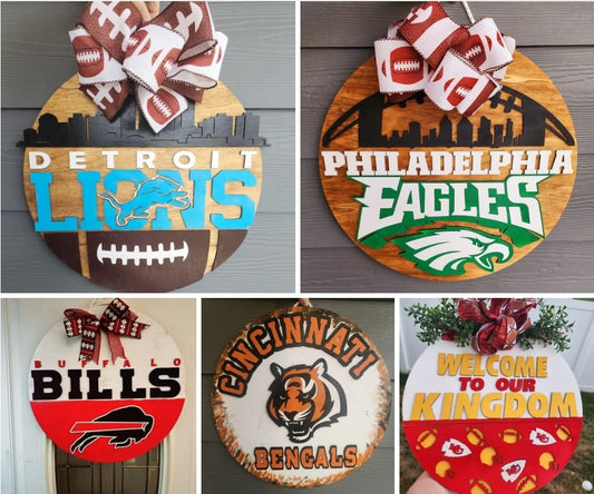 Football Team Door Hanger