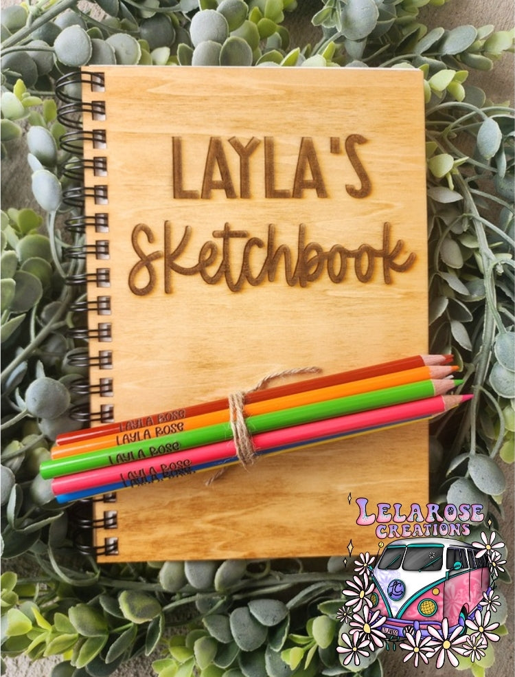 Personalized  Engraved Sketchbook