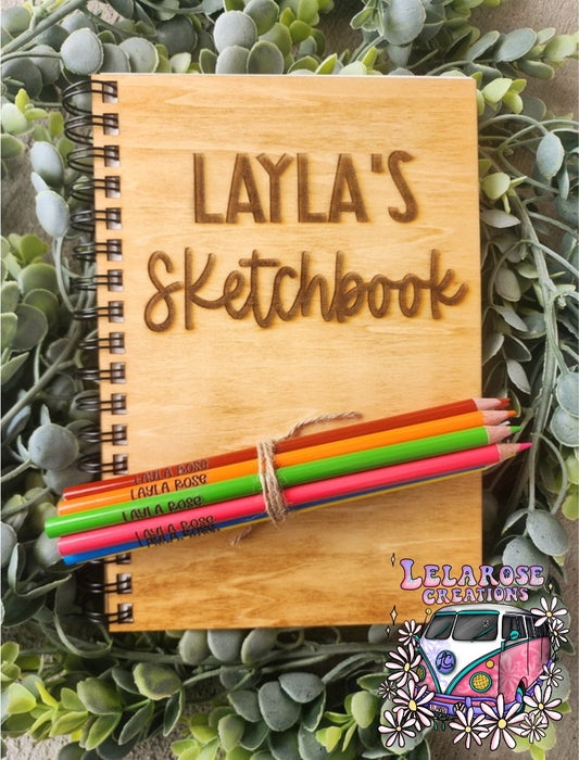 Personalized  Engraved Sketchbook
