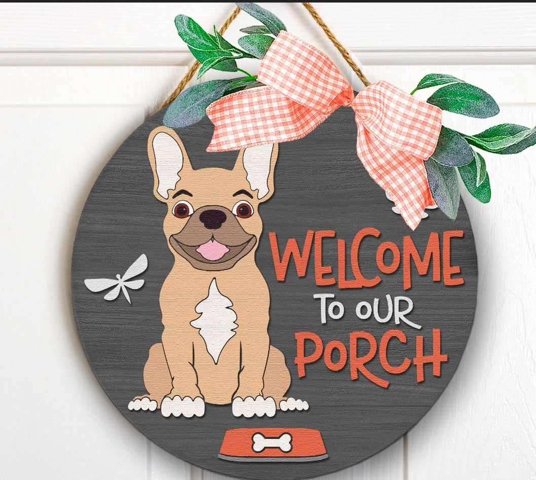 French Bulldog Door Hanger