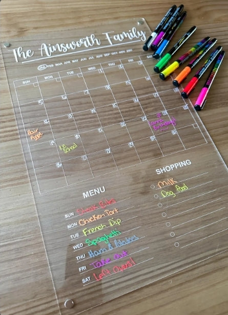 Acrylic Family Calendar