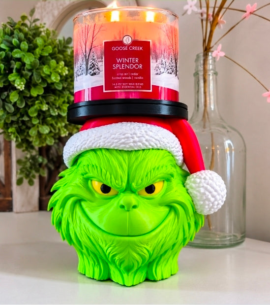 Grinch Candle Holder