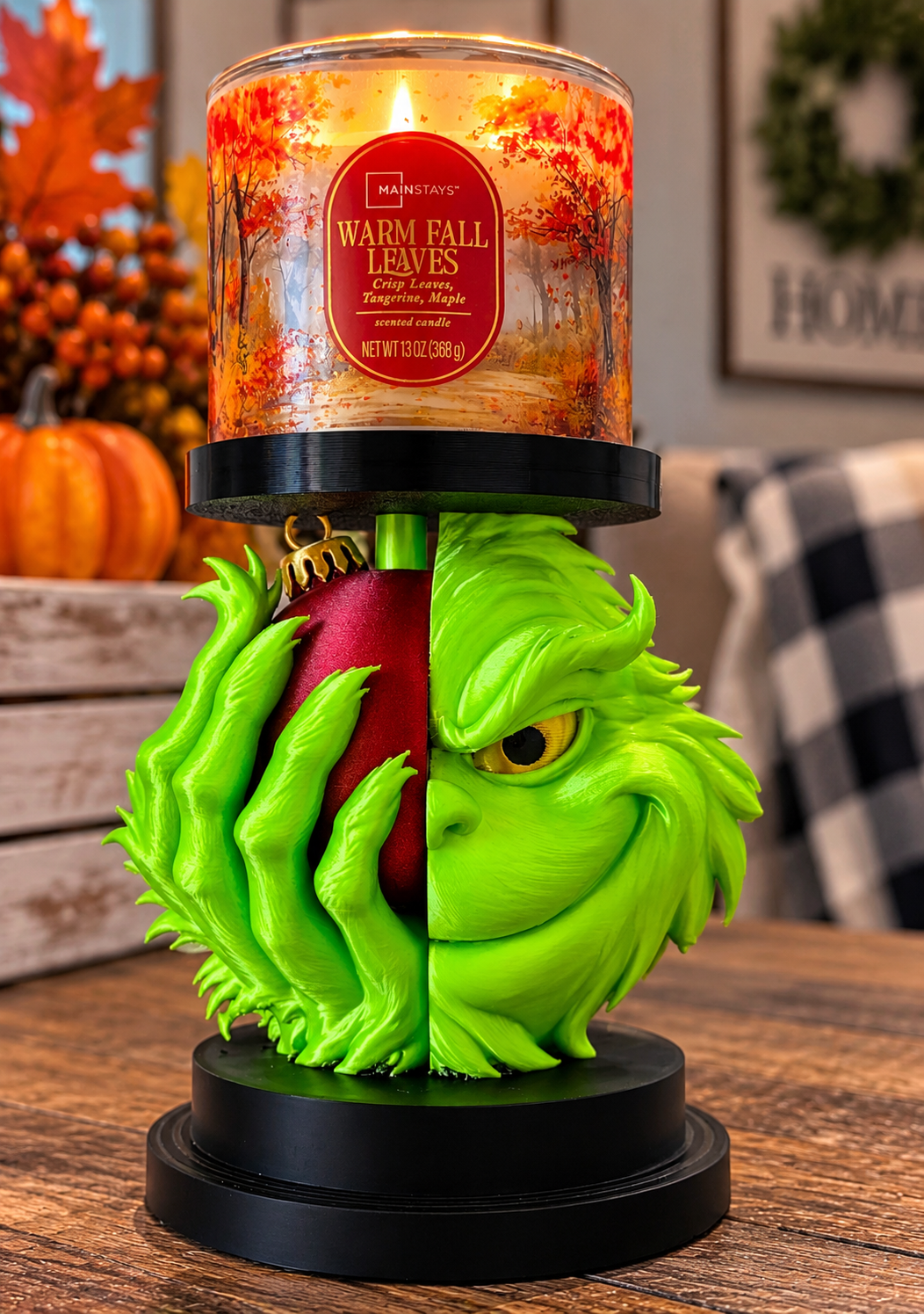 Grinch Candle Holder