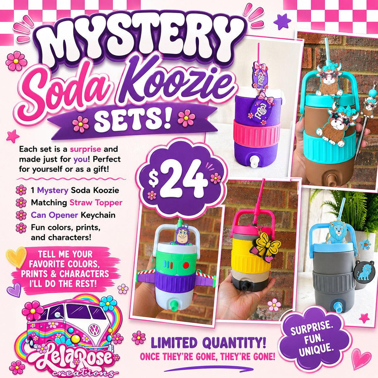 Mystery Soda koozie sets