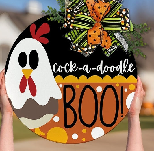 Chicken Boo Door Hanger