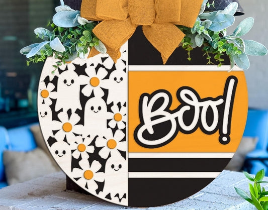 Ghost Flower Door Hanger