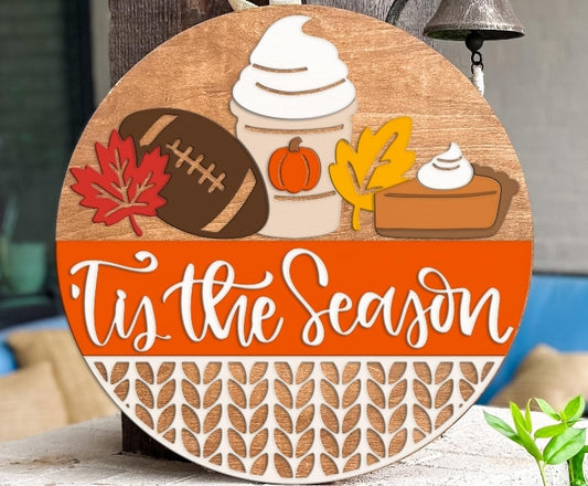 Tis the Season Fall Door Hanger