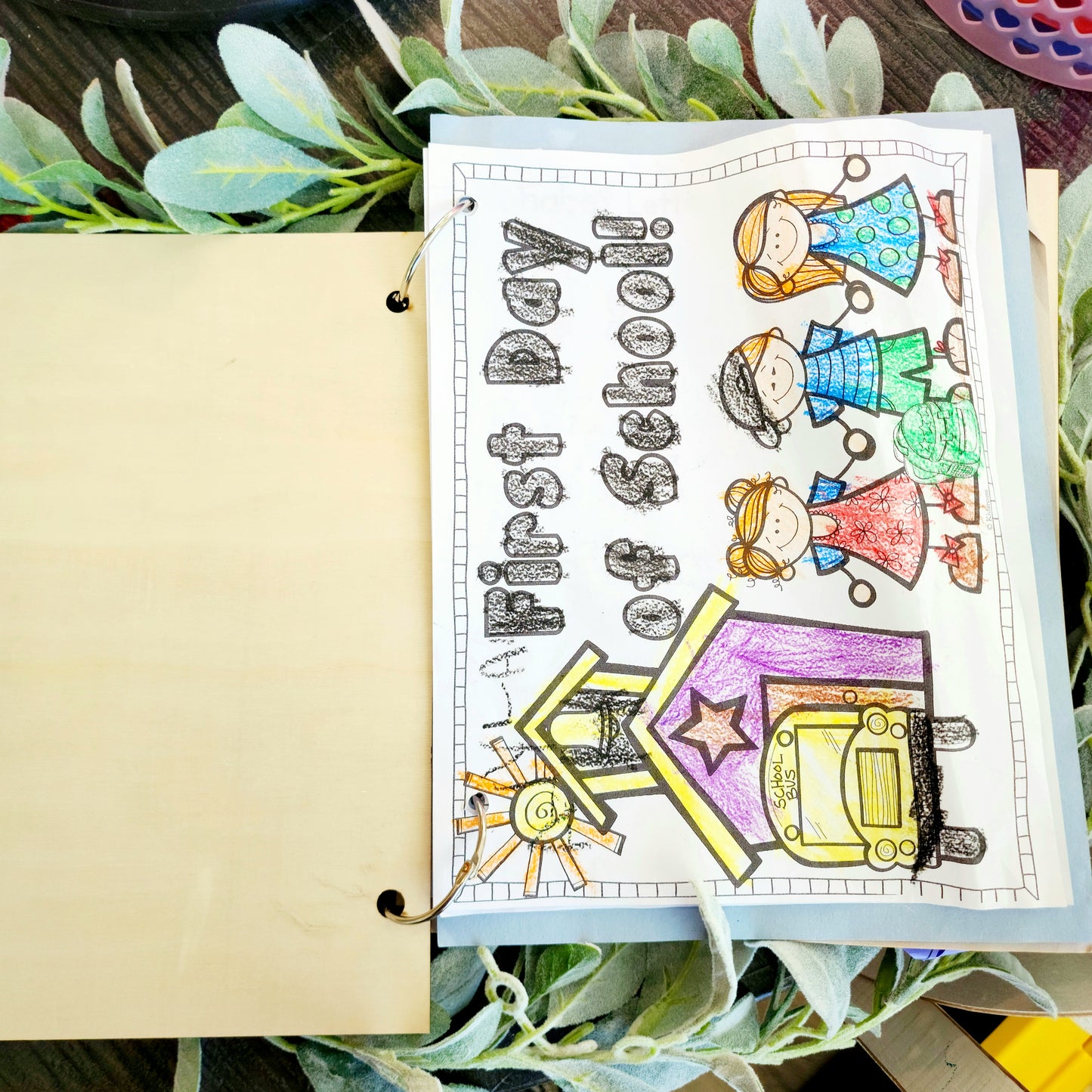 Personalized Memory & Art Keepsake Holder | Custom School Paper Organizer