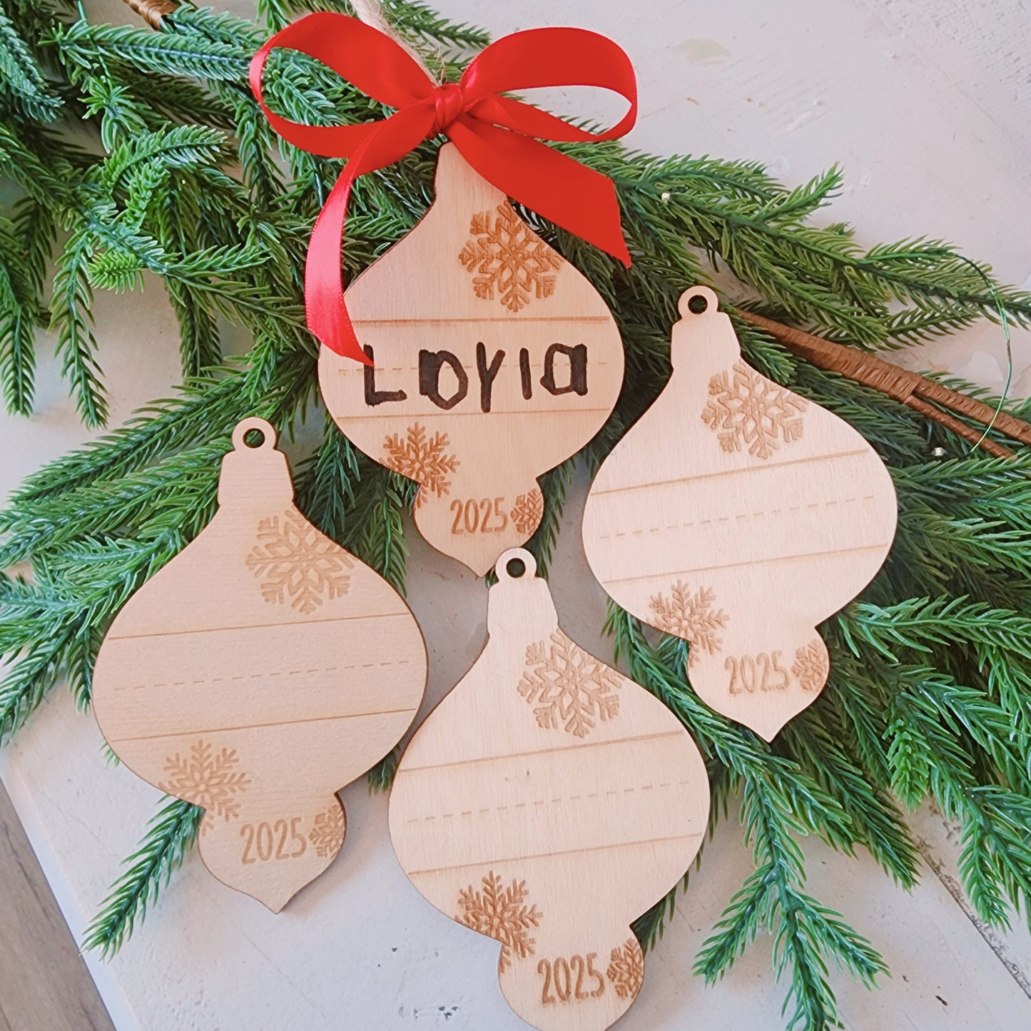 Handwritten Name Ornament