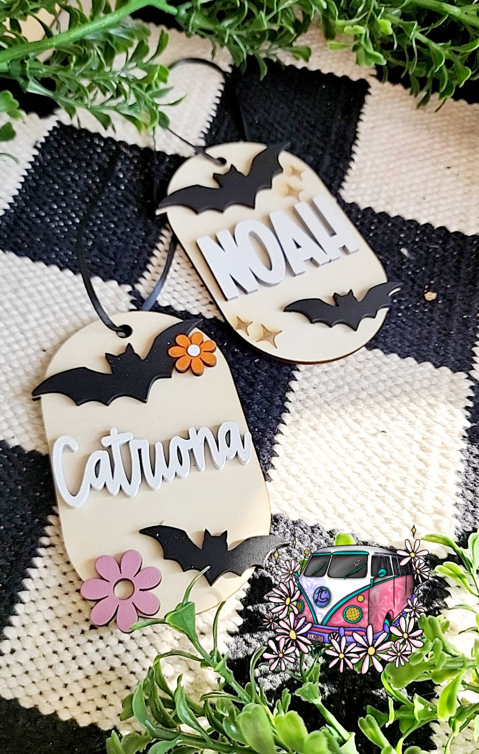 Bats Basket Tags