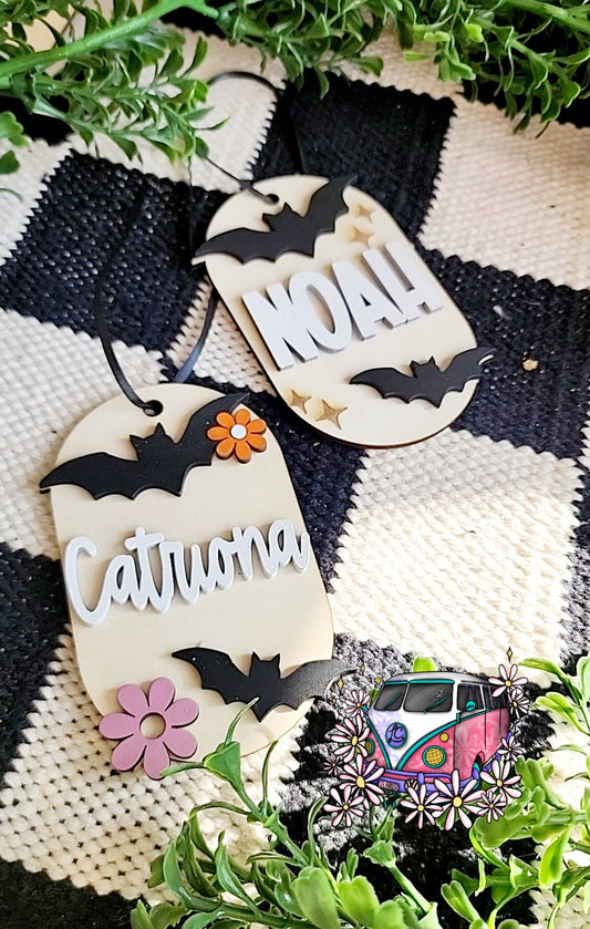 Bats Basket Tags