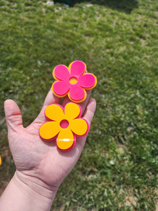 Flower Acrylic  Hair Clip