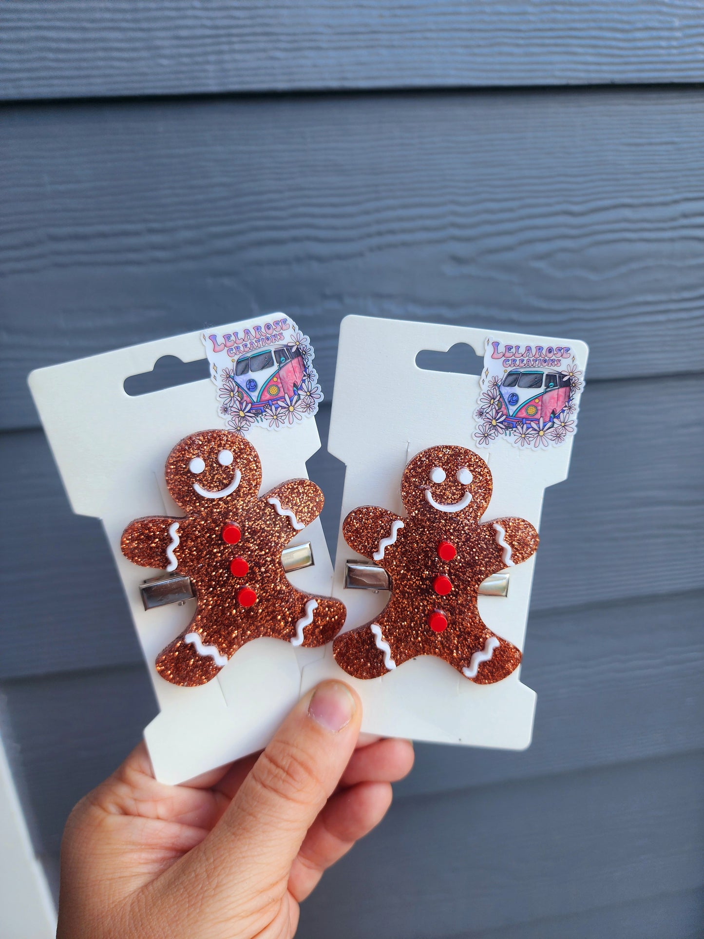 Ginger Bread Hair Clips