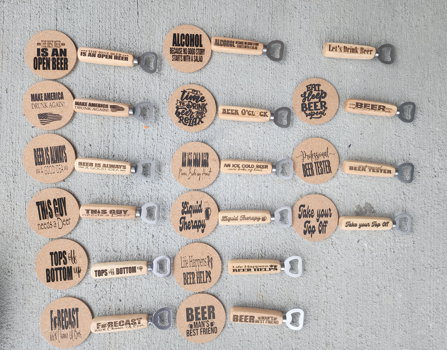 Bottle opener and Coaster