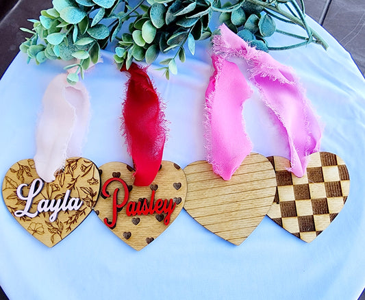 WoodHeart Basket Tags