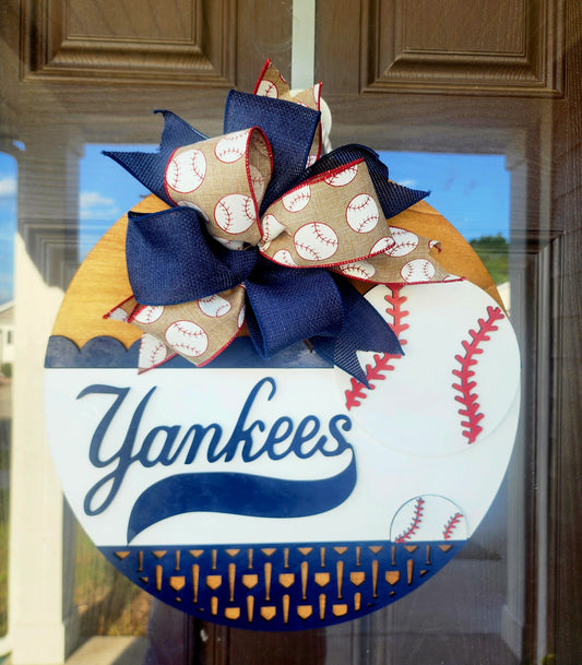 Baseball Team Door Hanger
