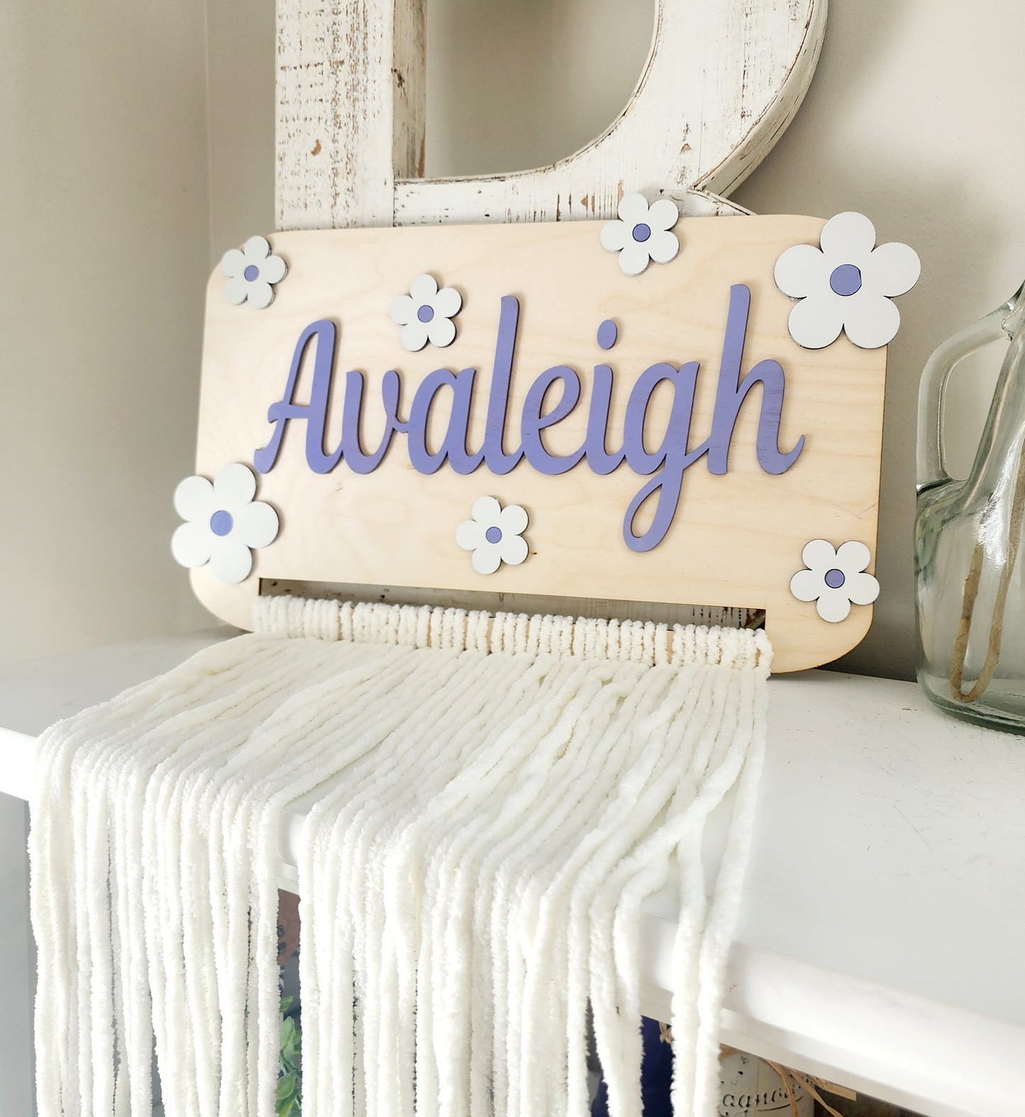 Flower Name Square Bow Holder