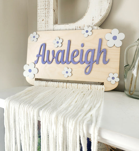 Flower Name Square Bow Holder