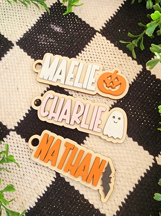 Name Boo Basket Halloween  Tags
