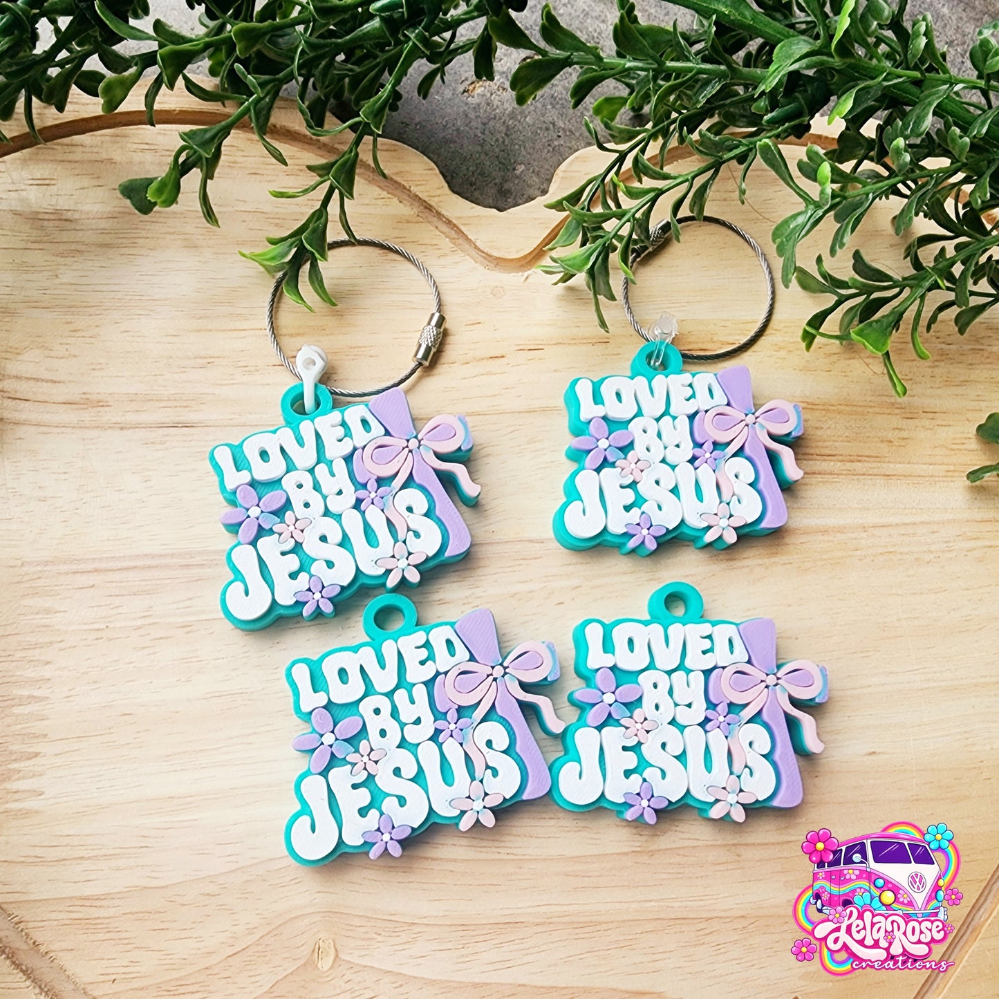 Loved by Jesus 3D Printed Keychains