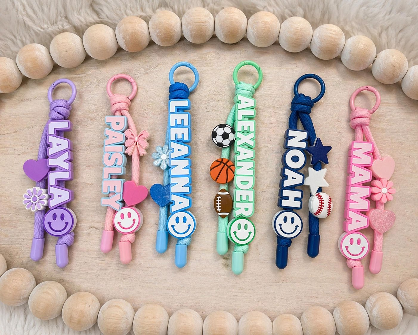 Custom Chunky Name Keychain