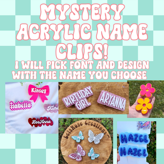 Mystery Acrylic  Hair clips