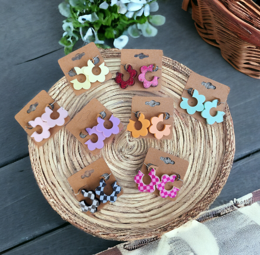 Daisy Hoop Earrings