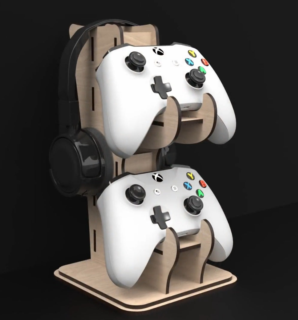 Gamer controller and headphone stand