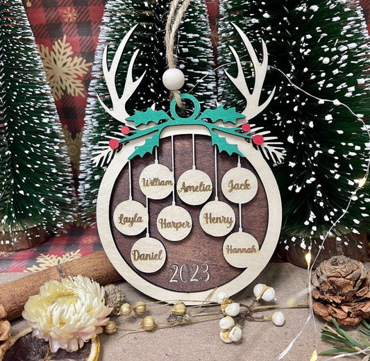Reindeer Family Ornaments