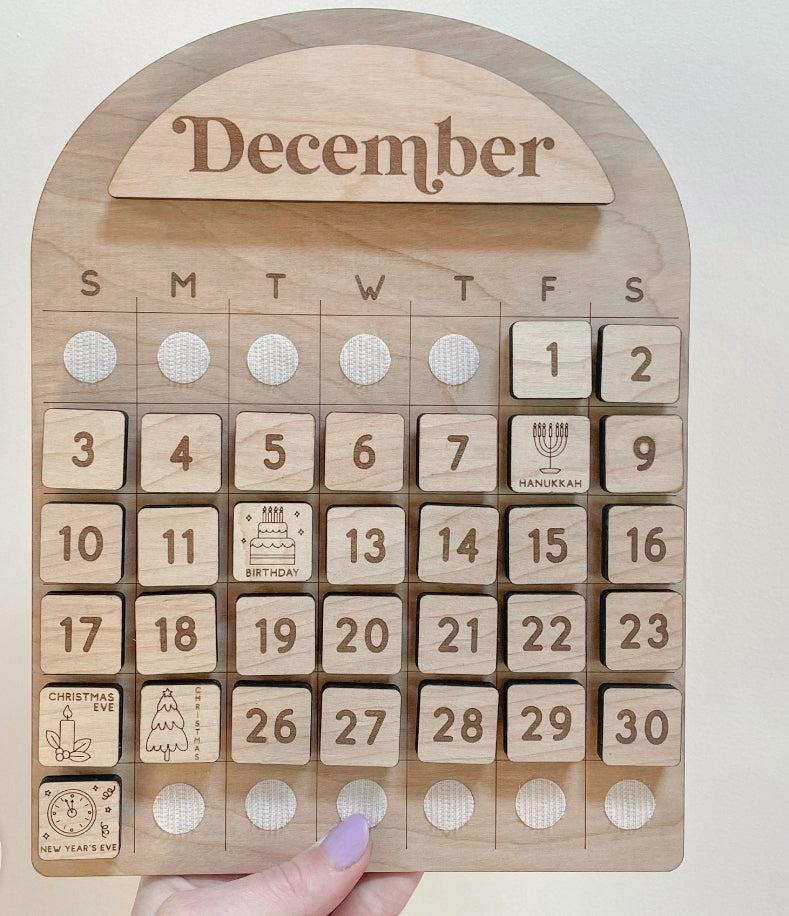 Wooden calendar