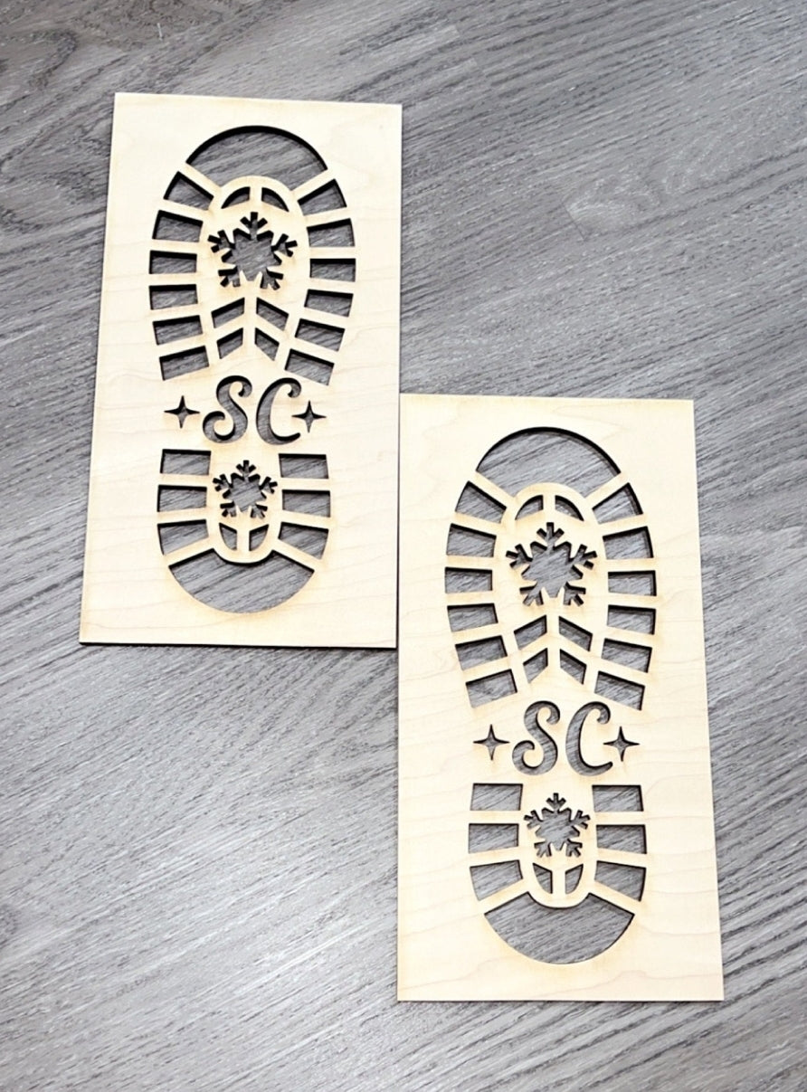 Santa Footprint Stencil
