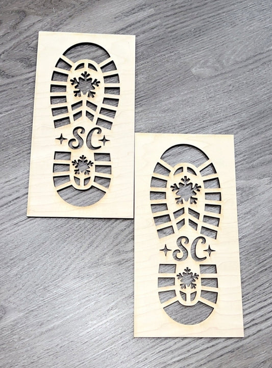 Santa Footprint Stencil