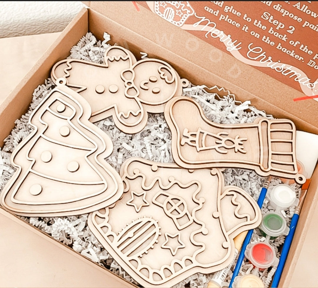 Christmas Cookie Ornament Paint Kit