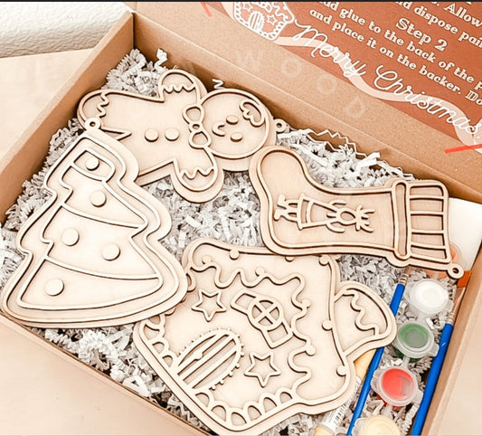 Christmas Cookie Ornament Paint Kit