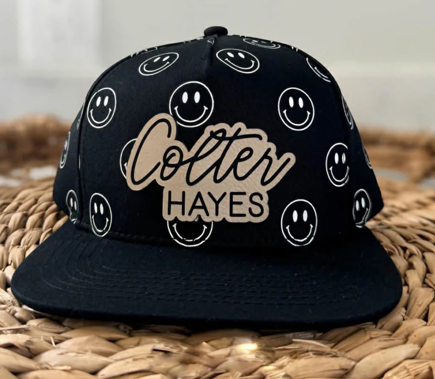 Kids Leather Patch Hat