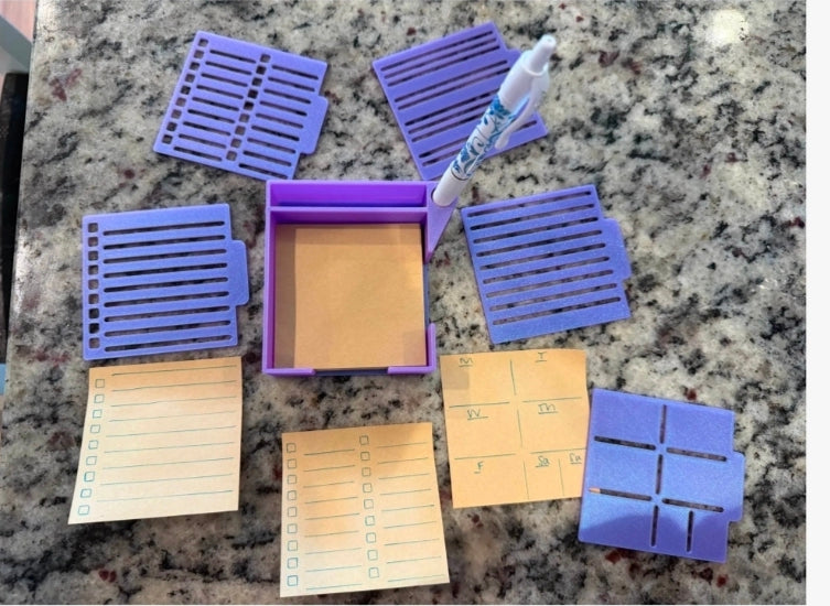 Sticky Note Holder with Stencils