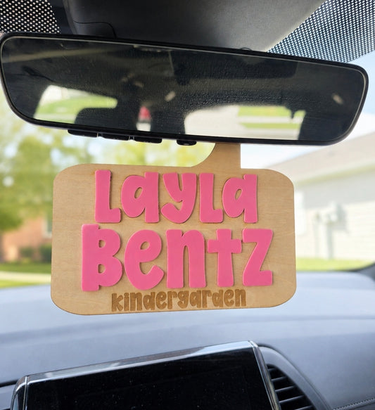 Rear-view Pick up Car Tag