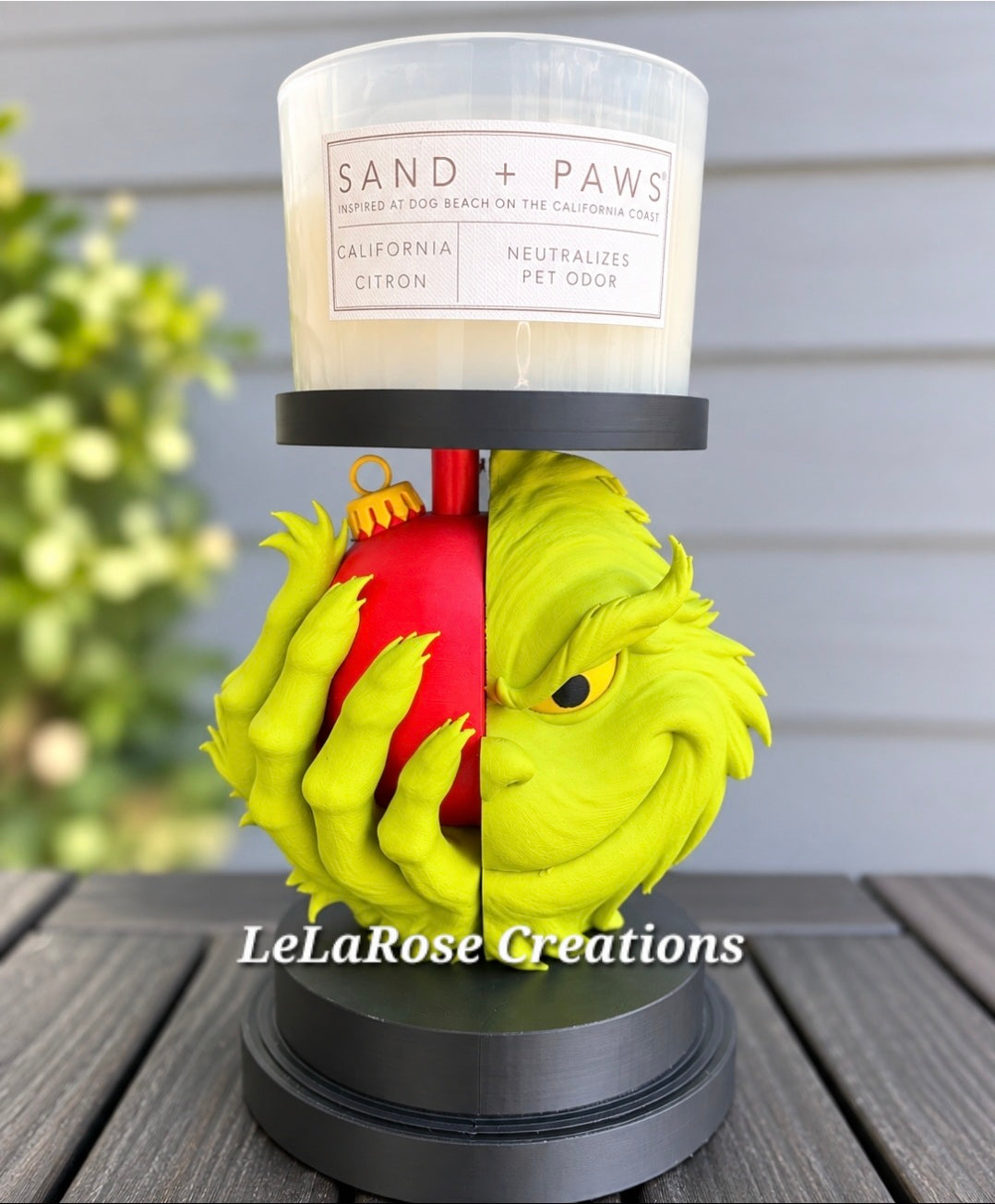 Grinch Candle Holder