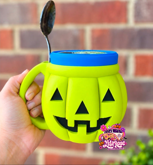 Jack O Lantern  Ice Cream Pint Holder